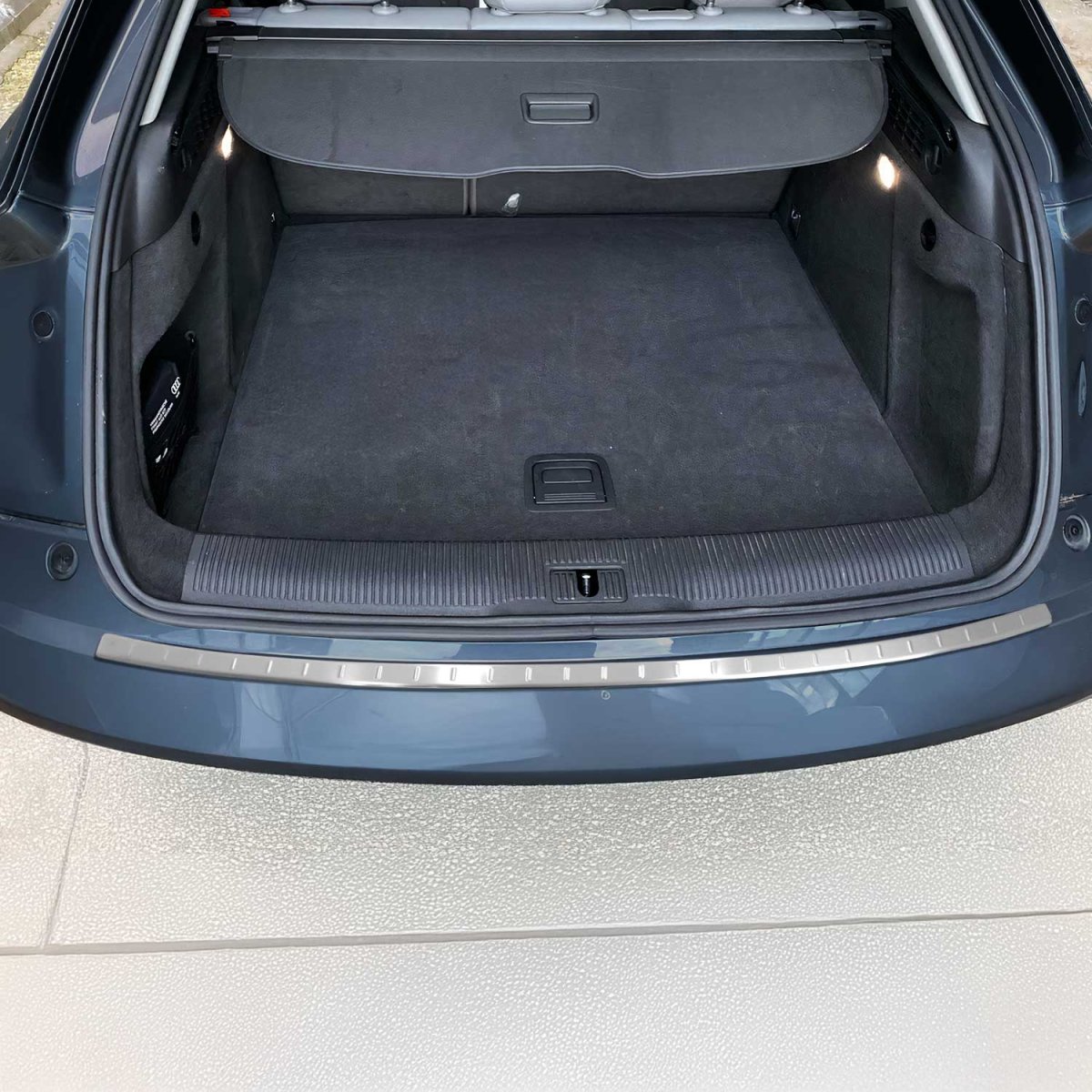 Audi Q3 Rear Bumper Sill Cover - Omac - S.Steel - Brushed Silver - '13-'18 Audi Q3 Rear Bumper Sill Cover - Omac - S.Steel - Brushed Silver - '13-'18